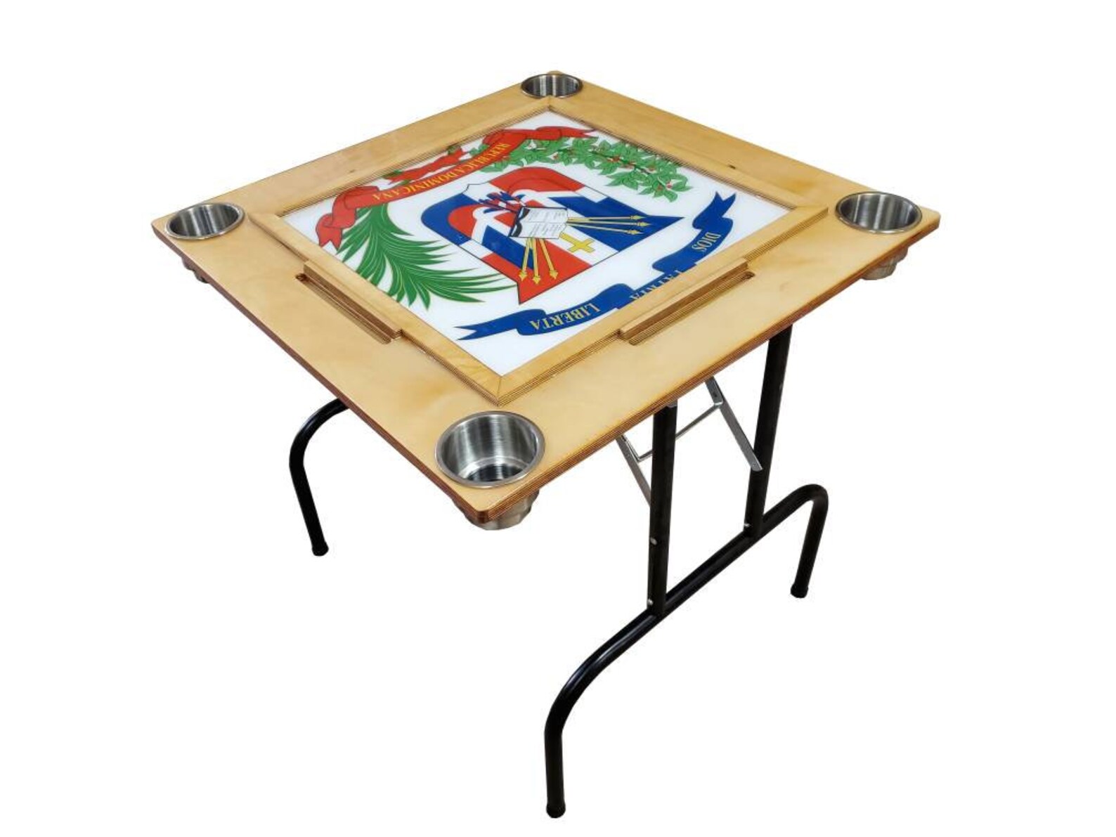 Domino table with Dominican Shield Etsy