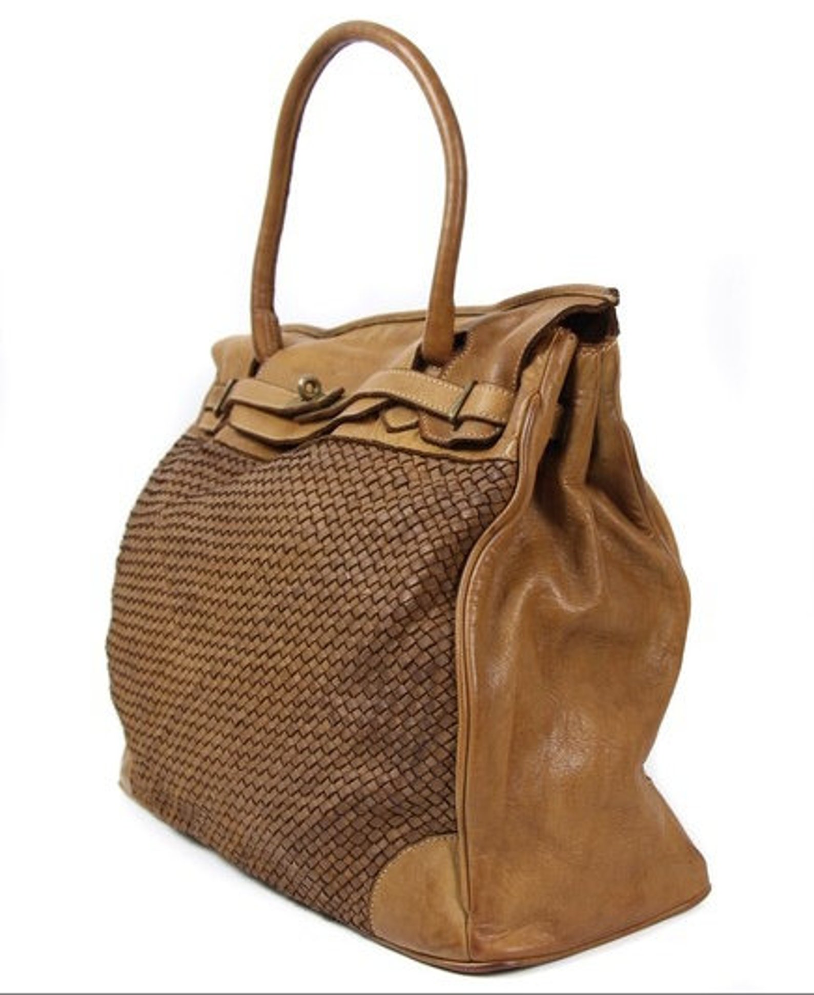 cognac woven mules
