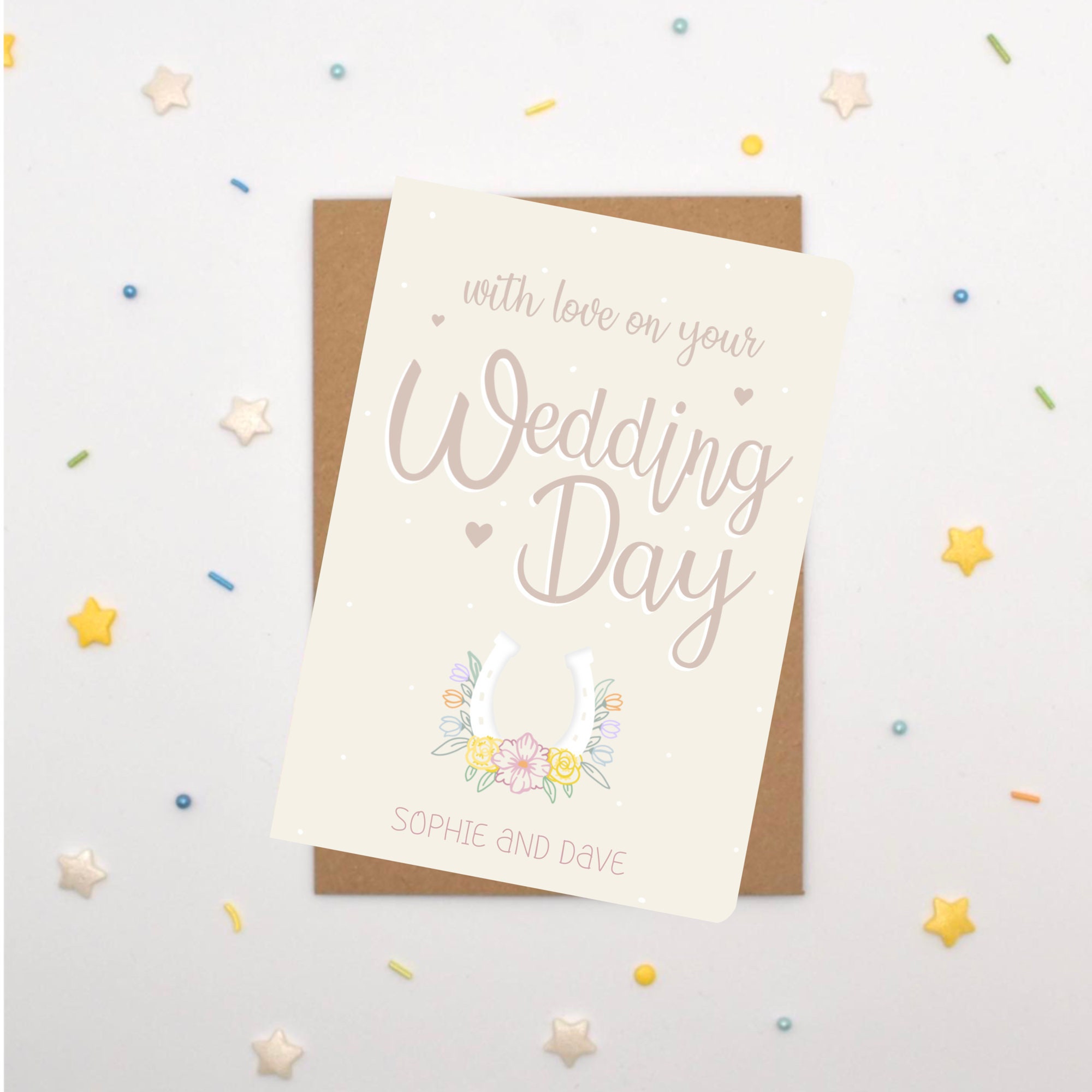 With Love On Your Wedding Day Greetings Card A6 size