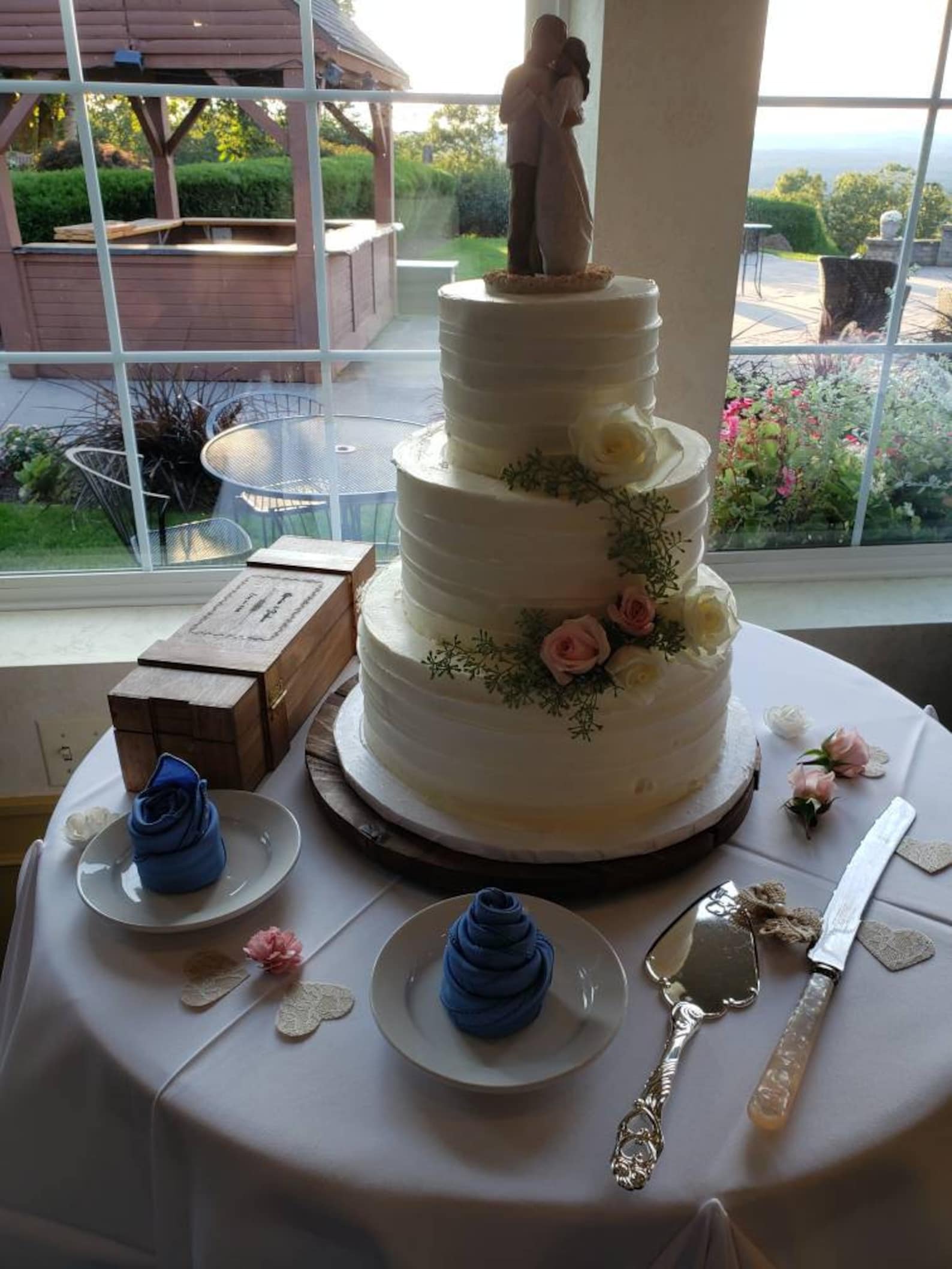 Rustic Wood Wedding Cake Stand Wedding Cake Tray. Birthday - Etsy