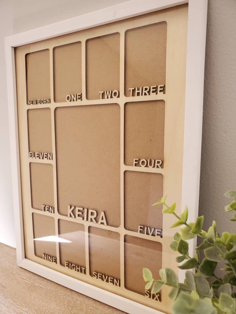 My First Year Personalized 11x14 Picture Frame Inserts Newborn Etsy