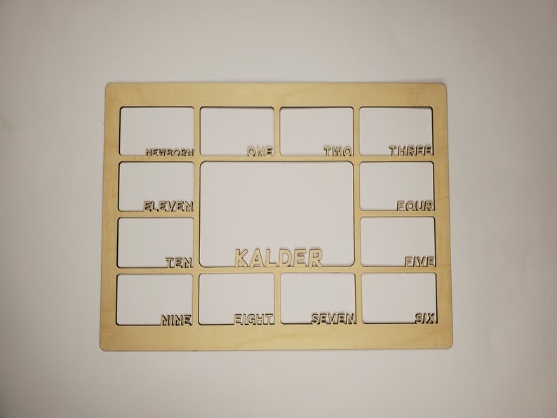My First Year Personalized 11x14 Picture Frame Inserts Newborn Etsy