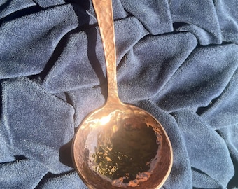 Hand-Hammered Solid Copper Ladle