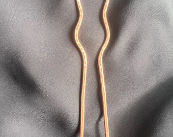 Hand-Hammered Copper Hair Fork
