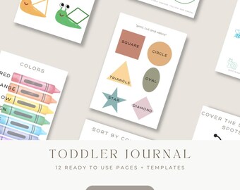 Toddler Journal | Toddler + Preschool Education | Digital Download | Toddler Sensory & Development | Montessori-Inspired Play and Learning