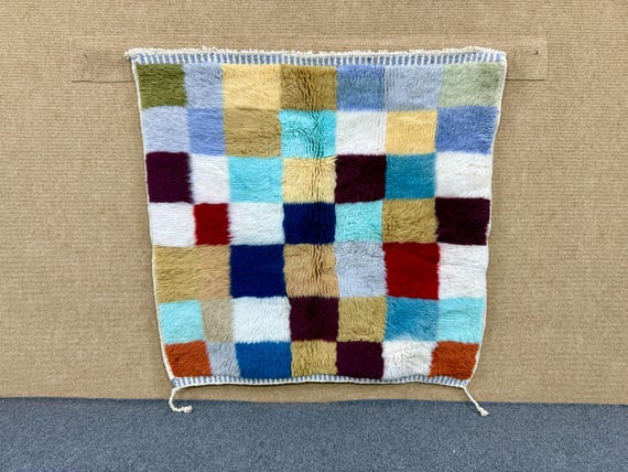 Multicolored Moroccan Mrirt rug - Ultra Soft Carpet - Berber Wool Aria Rug - Custom Living Room Rug