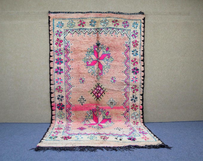 Minimalist Vintage Berber rug 5x10 - Vintage Berber Rug - Handwoven Rug For Living Room - Large Colorful Moroccan Rug - Boho Tribal Rug