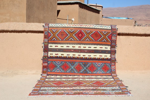 Amazing Moroccan Rug, 6x10 Rug, Patchwork Rug Moroccan, Glaoui Rug, Berber Rug Multicolor