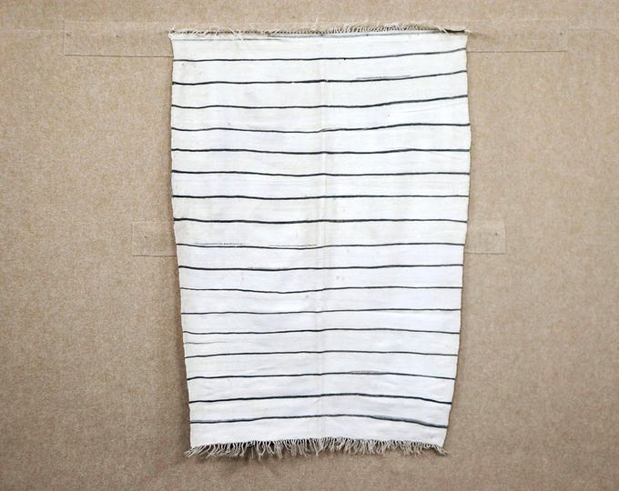 Striped Moroccan Rug 4x5 - Vintage Flat Weave Rug - Small Berber Rug - Timeless Moroccan Rug - Boho Rug