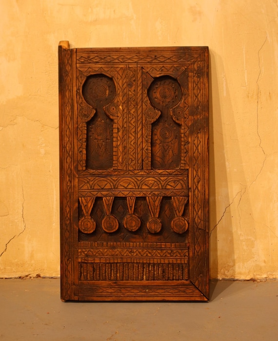 hand carved door, berber door, antique wood door, 9x11 in frame, moroccan door art, berber door, cedar door, african door