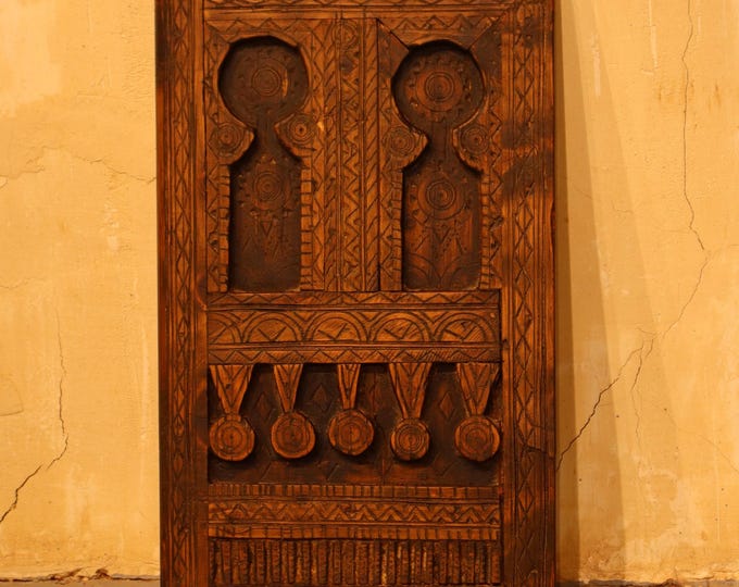 hand carved door, berber door, antique wood door, 9x11 in frame, moroccan door art, berber door, cedar door, african door