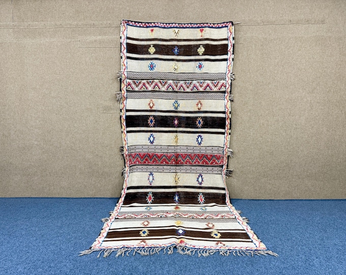 vintage hanbel kilim 4,9 x 11 ft