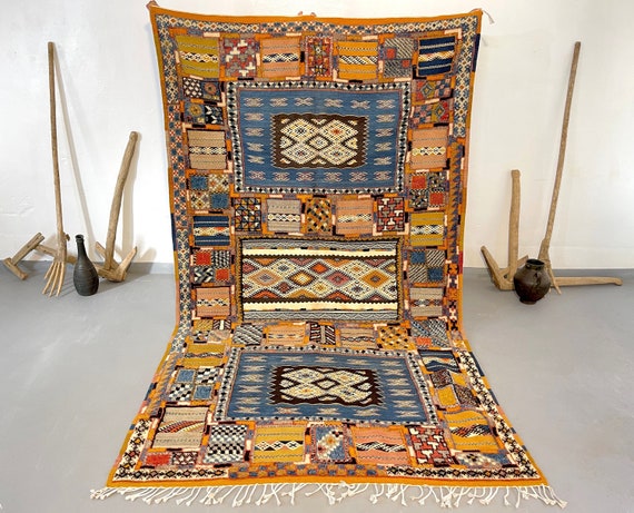 Custom Moroccan Tuareg Rug, Multicolored Tribal rug, African Rug, Nomad Rug, Glaoui, Taznakhet, Wool rug Personalized carpet handmade