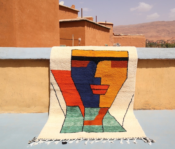 Stunning White fluffy rug - Handmade Wool Rug - Custom Berber rug - Beni Ouarain rug - Moroccan area rug