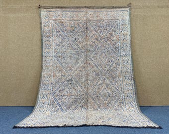 Moroccan Rug 6x9 - Vintage Beni Mguild Rug - Handmade Berber Rug - Large Moroccan Carpet - Wool Area Rug