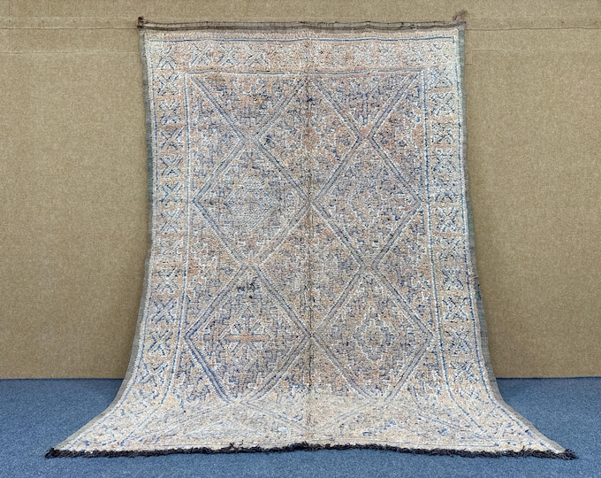 Authentic Berber rug 6x9 - Vintage Beni Mguild Rug - Handmade Berber Rug - Large Moroccan Carpet - Wool Area Rug