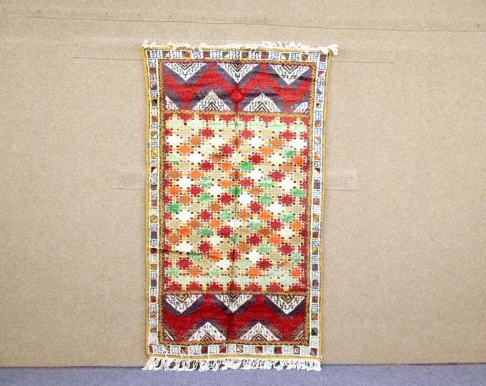 Taznakhet Berber Rug 3x6 - Handwoven Moroccan Rug - Small Statement Rug - High Quality Wool Area Rug