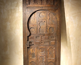 berber door, cedar door, african door art, wooden door - custom door - vintage door - moroccan decor - free shipping - wood door