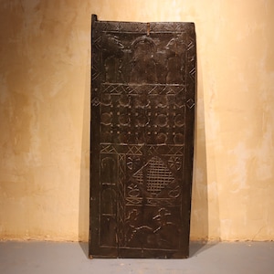 berber door, cedar door, african door, miniature door ancient, Traditional Moroccan door Carved wooden door, 22x50 inch