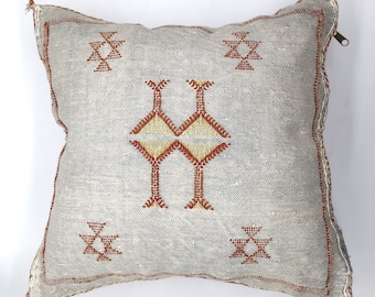 GRAY MORROCAN cactus silk PILLOW 18x18 pillow covers, handmade throw pillow cover, halloween pillow