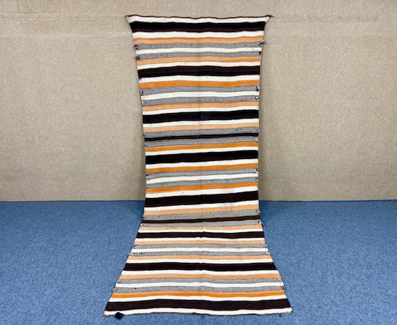 Flatweave rug 11.8 x 4.9 ft