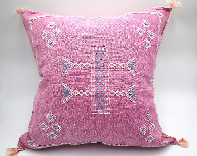PINK MORROCAN cactus silk PILLOW 18x18 throw pillow cover, handmade pillow cover, halloween pillow