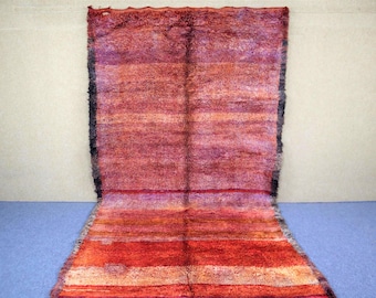 Vintage Moroccan Rug 6x12 - Colorful Boujaad Berber Rug - Handmade Wool Area Rug - Boho Tribal Rug - Authentic Handwoven Rug for Living Room