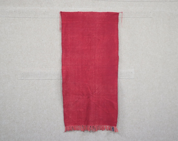 Red Vintage Moroccan Rug 2x5 - Flat Weave Berber Rug - Handwoven Rug - Small Moroccan Rug - Wall Hanging Rug - Boho Decor