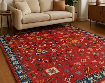 Minimalist Red Moroccan rug - berber area rug custom Red Moroccan rug - Red kilim rug - Flatweave rug - Moroccan Red rug Free Shipping