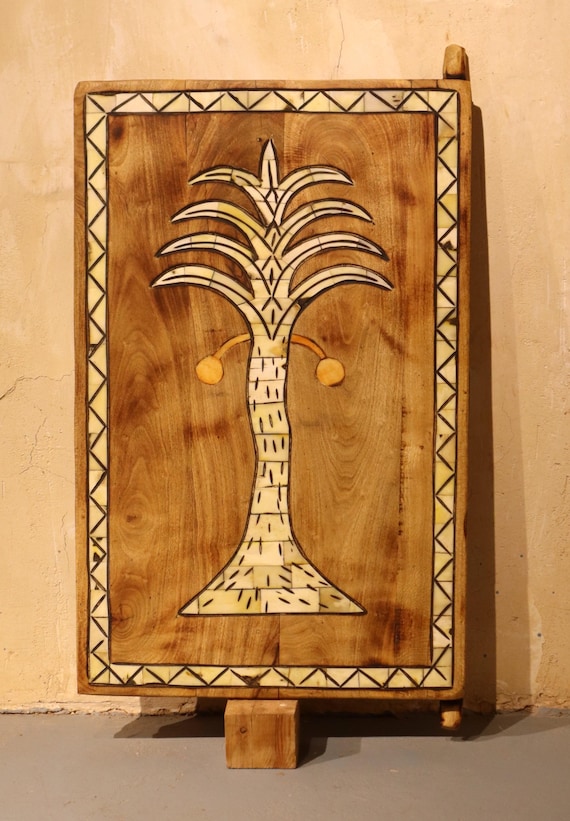 moroccan door, date palm tree, berber door, cedar door, 14x23 inch door, top of door decor