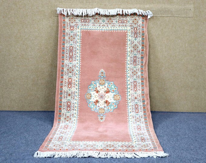 Vibrant Moroccan Rug 3x6 - Handwoven Berber Rug - Natural Wool Rug - Moroccan Rug For Living Room - High Quality Carpet