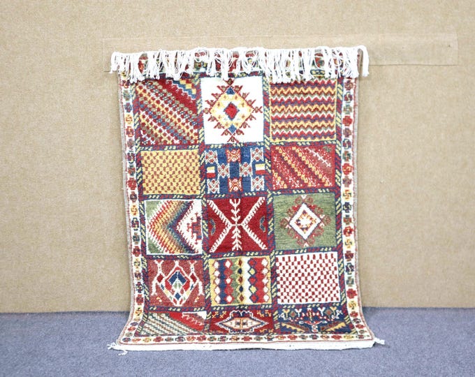 Moroccan Taznakht Rug 3x5 - Handwoven Berber Rug - Small Moroccan Rug - Tribal Boho Rug - Natural Wool Rug - Home Decor