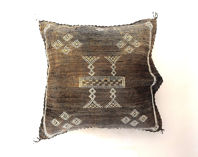 BROWN MOROCCAN cactus silk throw PILLOW 18x18 throw pillow cover, handmade pillow cover, halloween pillow