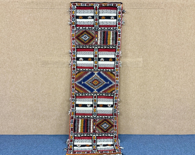 Moroccan Glaoui Runner 2x5 ft  – Handmade Wool Rug - Handcrafted Tribal Hallway Rug  – Wool Hallway & Entryway Decor - Free Shipping