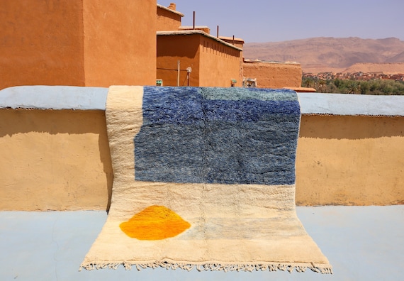 Berber rug multicolor 6x10 morrocan rug, Luxury Wool Rug, Beni Mrirt Style Rug, Bohemian Decor rug