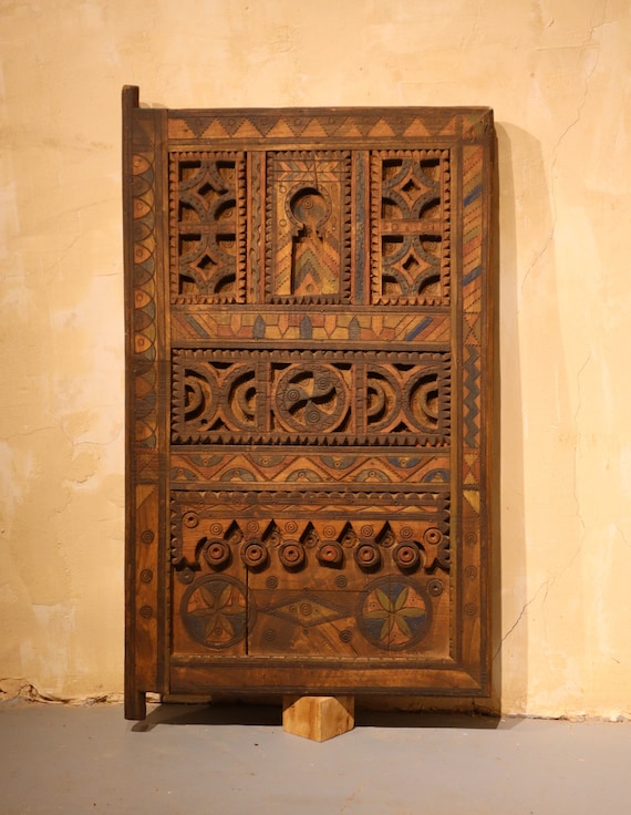 intricate designs door, islamic art work, berber door, 19 x 30 inch, handmade door, cedar door, moroccan door art, moroccan door frame