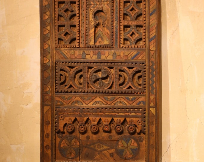 intricate designs door, islamic art work, berber door, 19 x 30 inch, handmade door, cedar door, moroccan door art, moroccan door frame