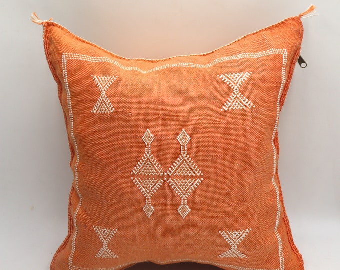 PEACH MORROCAN cactus silk PILLOW 18x18 pillow covers, handmade throw pillow cover, halloween pillow