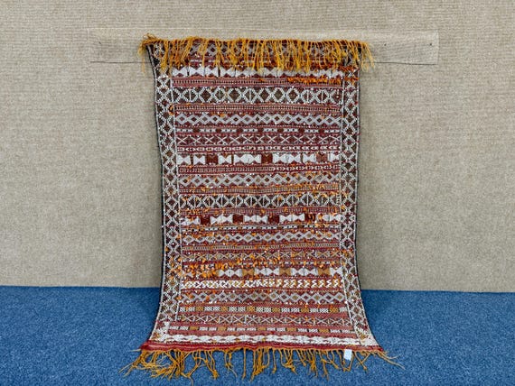 Vintage Moroccan Kilim 3x5 ft