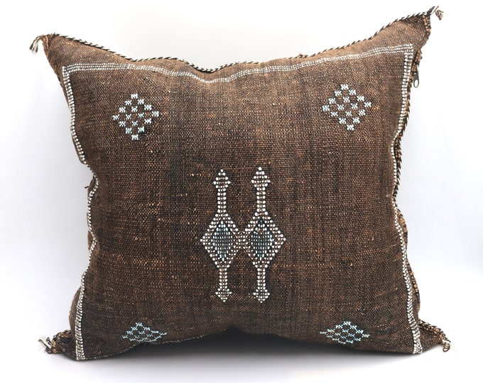 BROWN MORROCAN cactus silk PILLOW 18x18 pillow covers, handmade throw pillow cover, halloween pillow