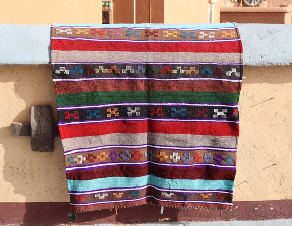 AMAZING BERBER RUG traditional, 3x6 rug, flat weave rug, handmade rug, boujaad rug, morrrocan rug, azilal rug, kilim rug, kitchen room rug
