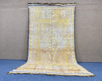 Amazing Vintage Moroccan Rug 6x11 - Handmade Flatweave Rug - Unique Berber Rug - Boho Moroccan Carpet