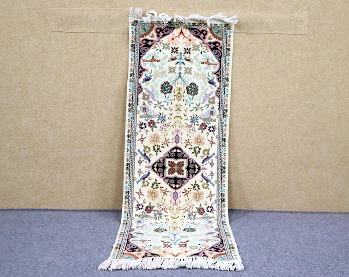 Unique Moroccan Runner Rug 2x6 - Handwoven Berber Rug - Natural Wool Area Rug - Tribal Boho Rug For Entryway and Hallway