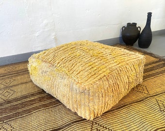 Floor seating ottoman 24 x 24 - pouf with filling - ottoman pouf - ottoman cover - ottoman floor - pouf footstool - azilal pouf - boho pouf