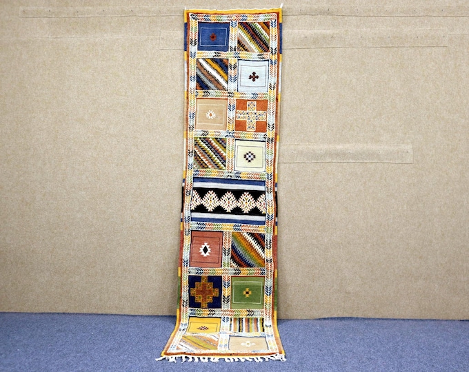 Moroccan Glaoui Runner Rug 2x9 - Berber Handwoven Rug - Tribal Boho Hallway Runner - Natural Wool Rug - Moroccan Entryway Rug - Boho Decor