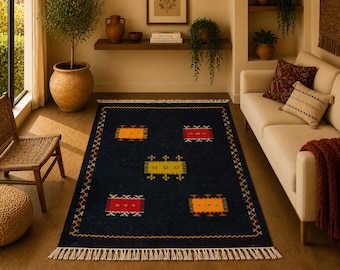 black Akhnif rug 3,2 x 3,6 ft