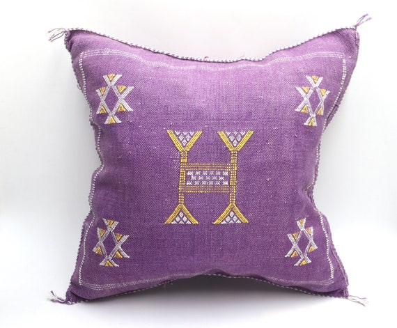 Soft Pillow Cover-Handmade Cactus Silk Pillow-Moroccan Pillowcase-Sabra Pillow-Bohemian Urban Decor