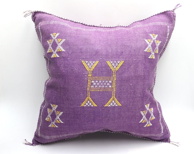 Soft Pillow Cover-Handmade Cactus Silk Pillow-Moroccan Pillowcase-Sabra Pillow-Bohemian Urban Decor