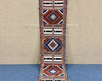 Moroccan Glaoui Runner 2x9 ft – Handmade Wool Rug-Handcrafted Tribal Hallway Rug– Vintage Style Flatweave Hallway Rug – Wool Boho Runner
