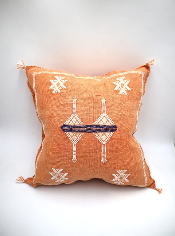 PEACH MORROCAN cactus silk PILLOW 18x18 pillow covers, handmade throw pillow cover, halloween pillow